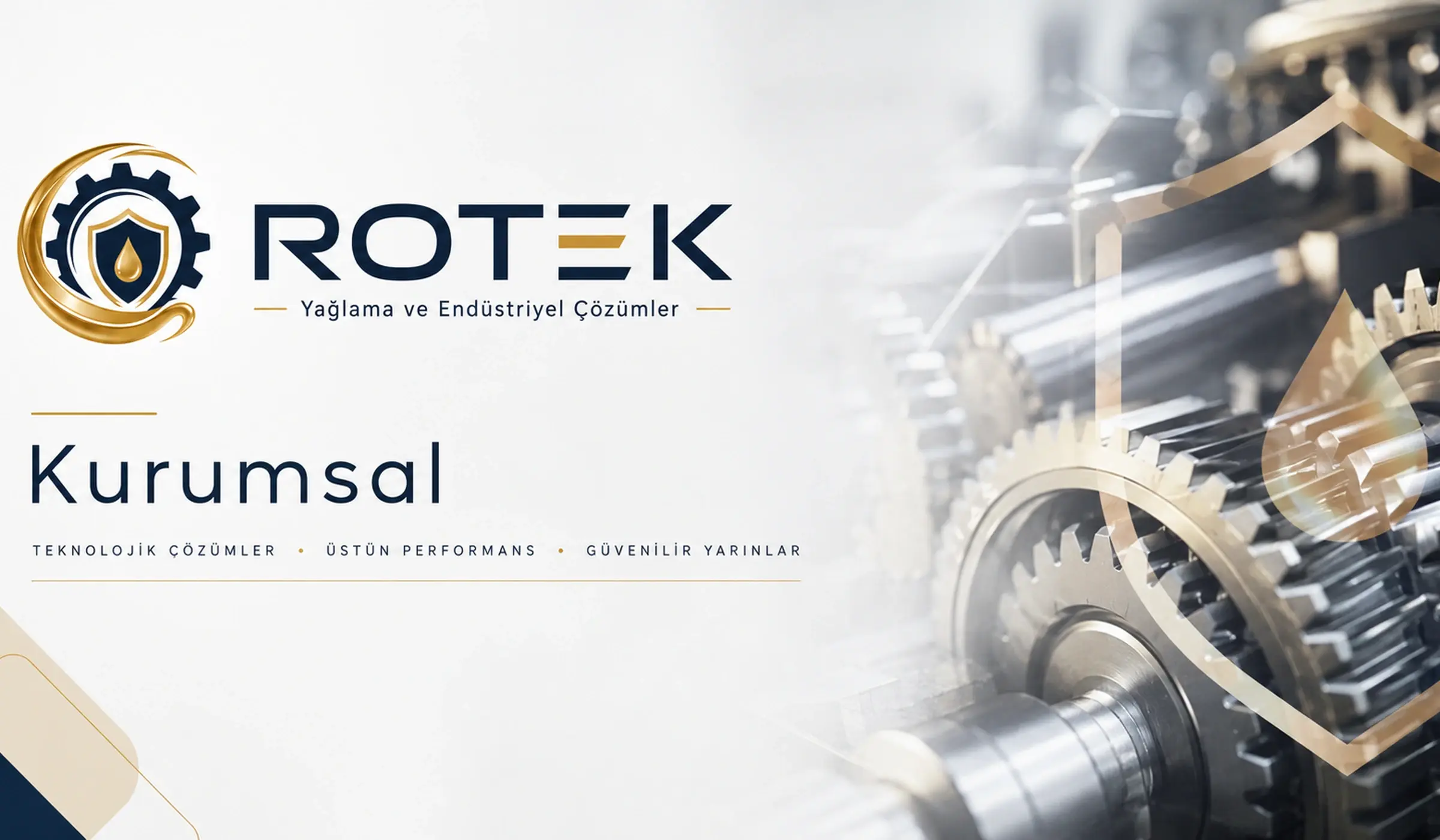 ROTEK kurumsal sayfası için endüstriyel dişli ve koruma temalı görsel
